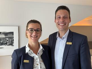 Sanna Kehl and Elias Leu from the Hof Weissbad resort. Source: Hotel Inside.