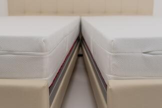 Close-up of the open source bed system